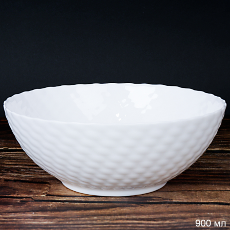 Тарелка глубокая суповая 900 мл 175 мм фактурная / WVW70Q (WHITE) /уп 6/48/ 676618