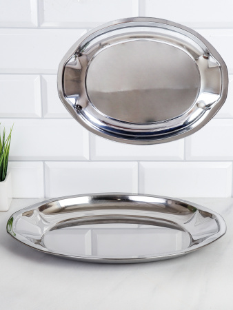 Блюдо овальное 35х26 см металл / Z-94-301 /уп 72/