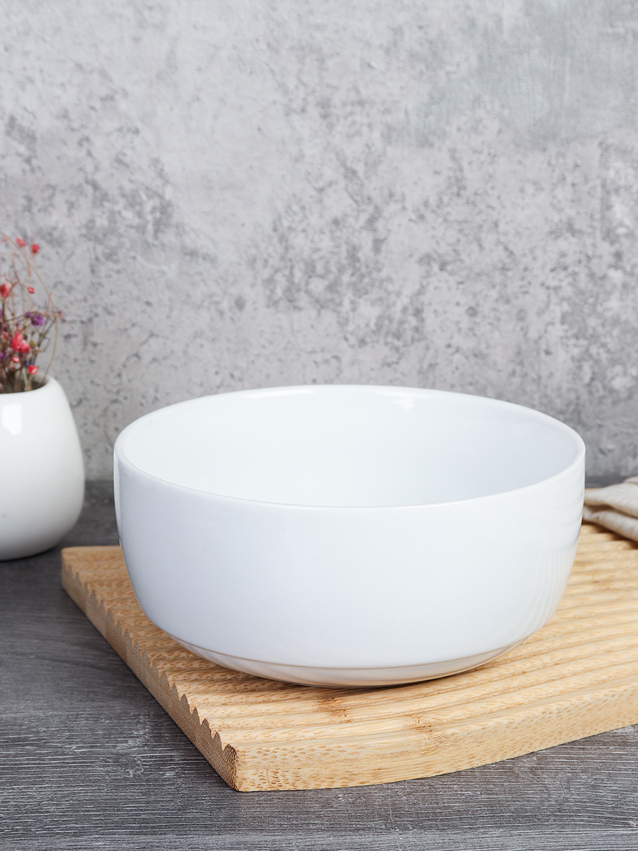 Салатник глубокий 600 мл / KU-504 /уп 36/ белый 13,5х6 см