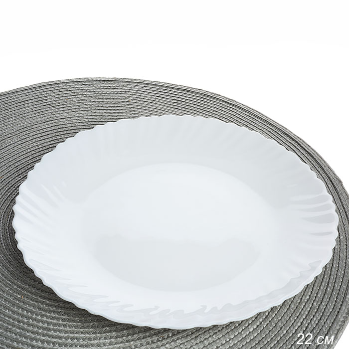 Тарелка обеденная 215 мм Классика белая / LHP-85 (WHITE) /уп 48/