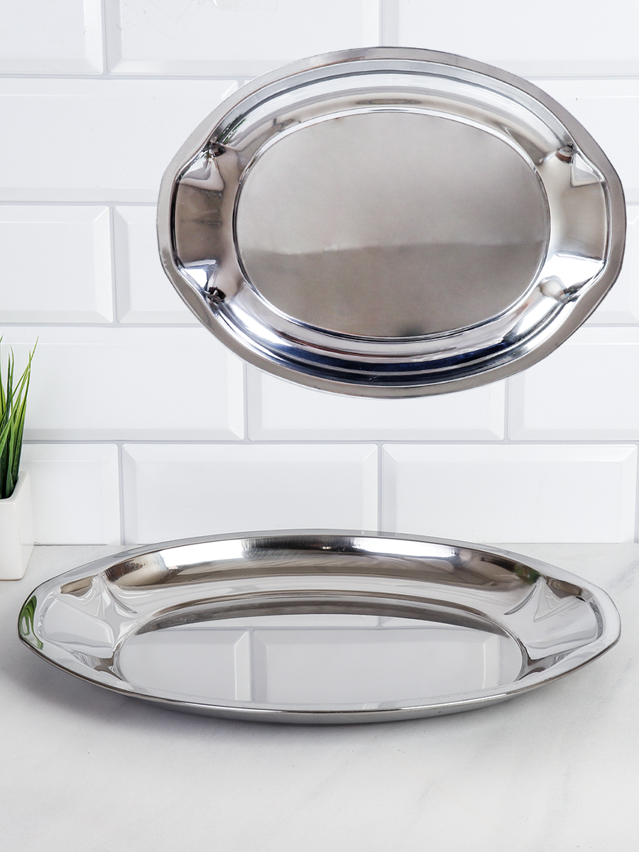 Блюдо овальное 35х26 см металл / Z-94-301 /уп 72/