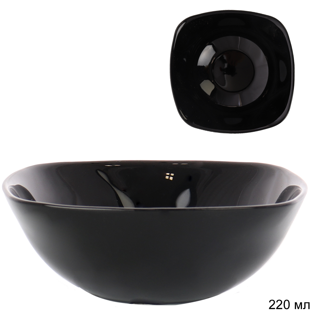 Салатник квадратный 220 мл 140 мм черный / BNFW55T (Black) /уп 6/72/
