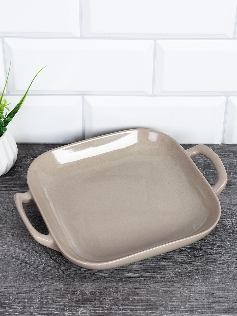 Блюдо с ручками прямоугольное 24х19х5 см / TY-621 /уп 48/