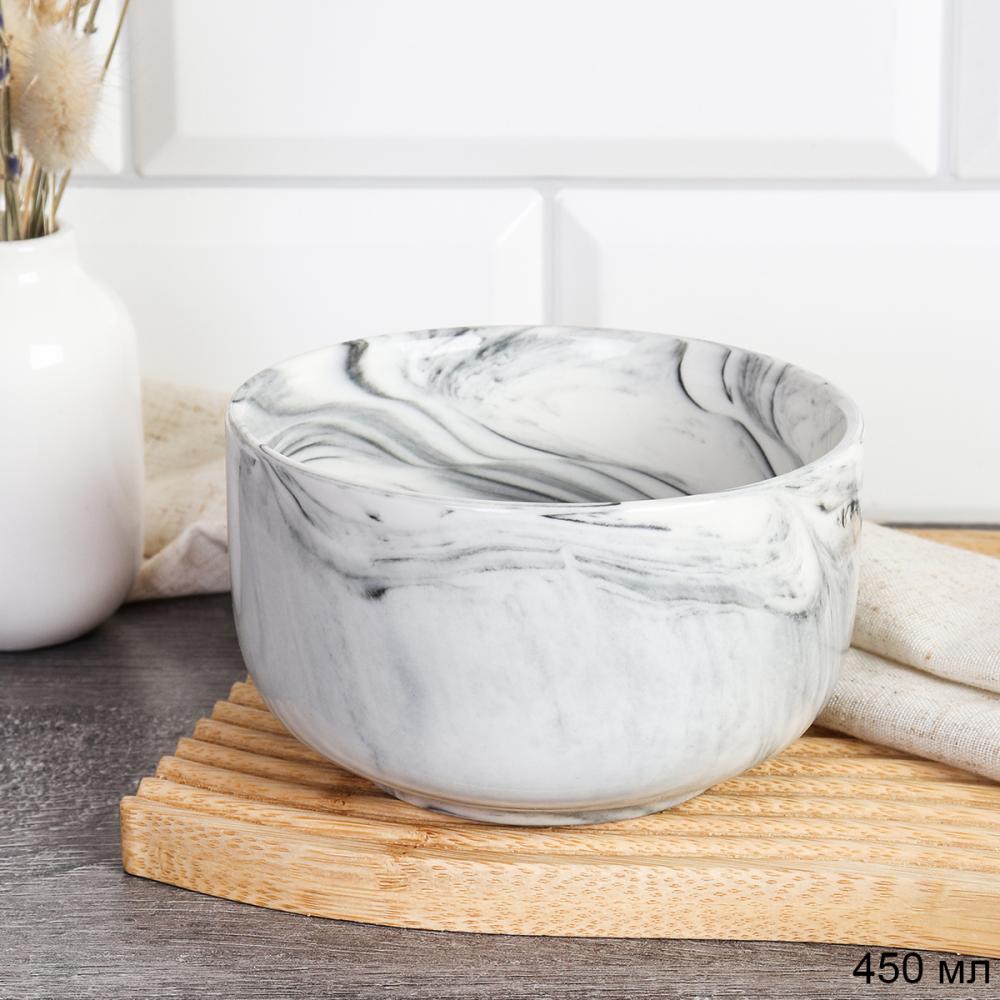 Салатник 450 мл Мрамор / W-304 /уп 28/ 12х6 см