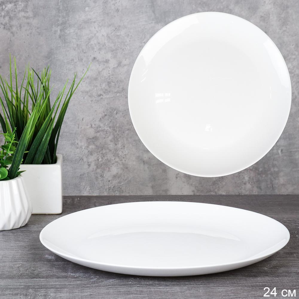 Тарелка обеденная 240 мм Евро Дэй белая / FLYGP95 (WHITE) /уп 6/36/