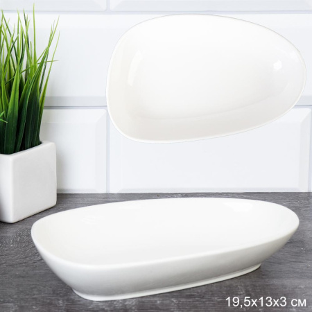 Блюдо фигурное 19 см / BD-42 /уп 36/ Тарелка фигурная неправильной формы