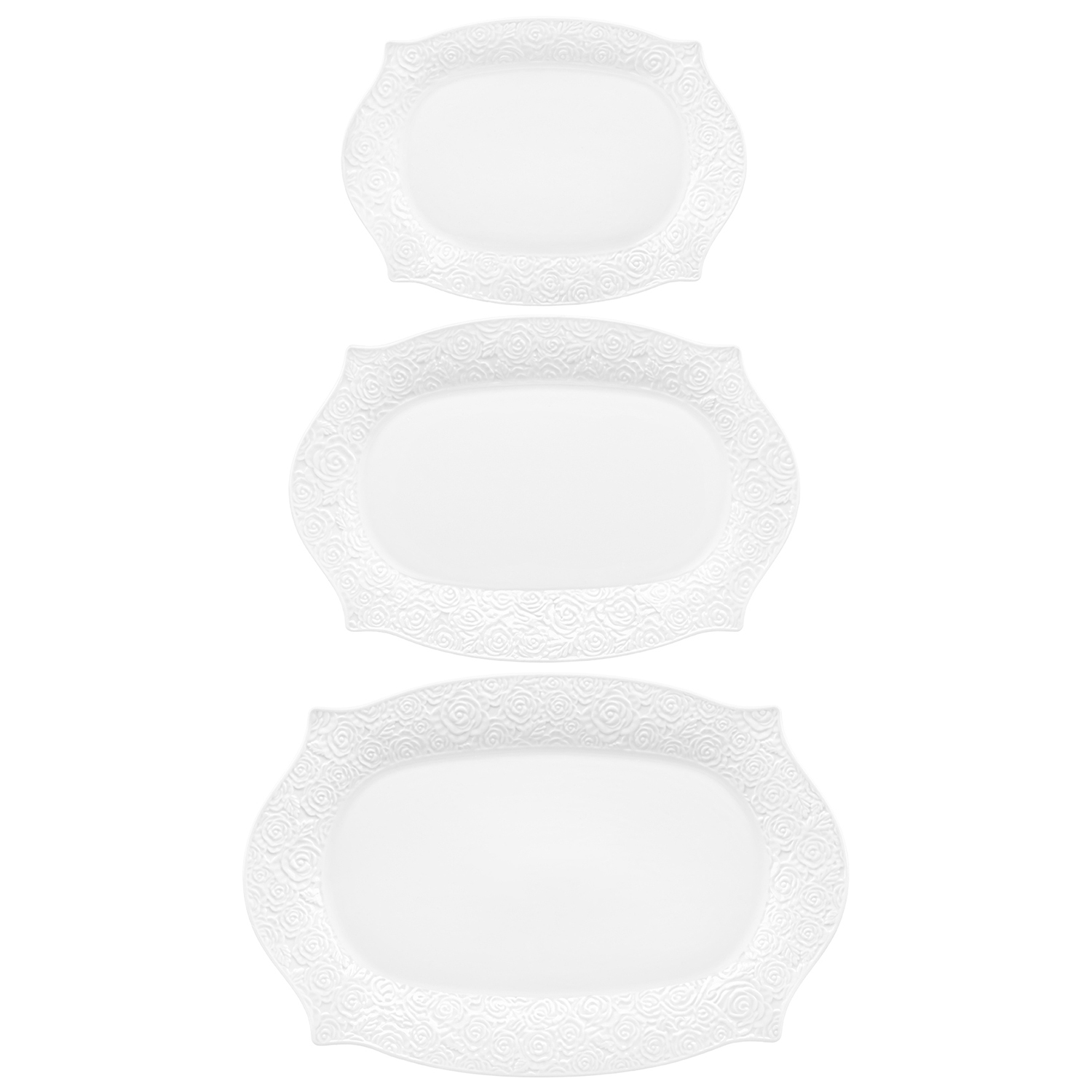 БЫЛО 1271 руб! Набор 3 фигурных блюд 30*20*2,5 см