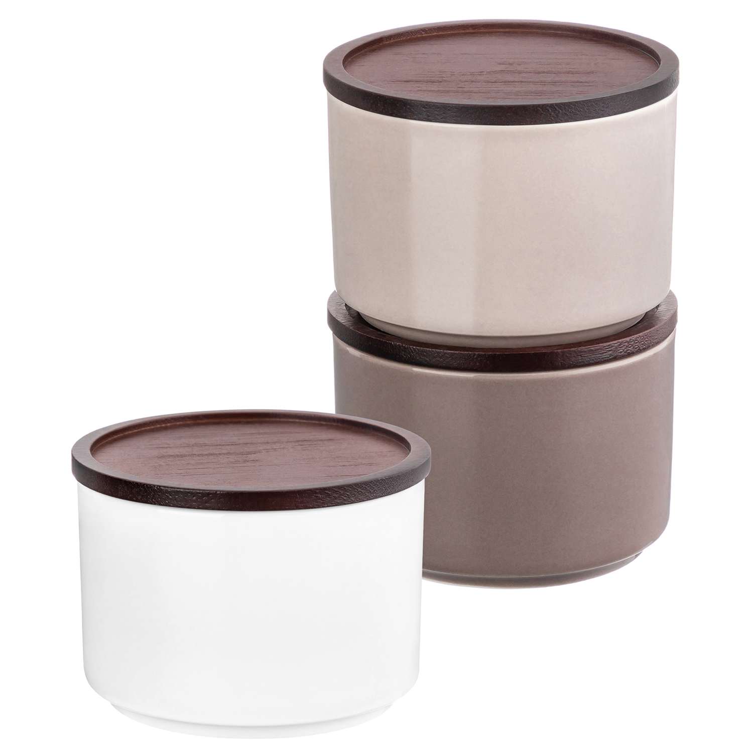 БЫЛО 944 руб! Набор 3 банок д/хранения 250 мл 9,3*9,3*7 см