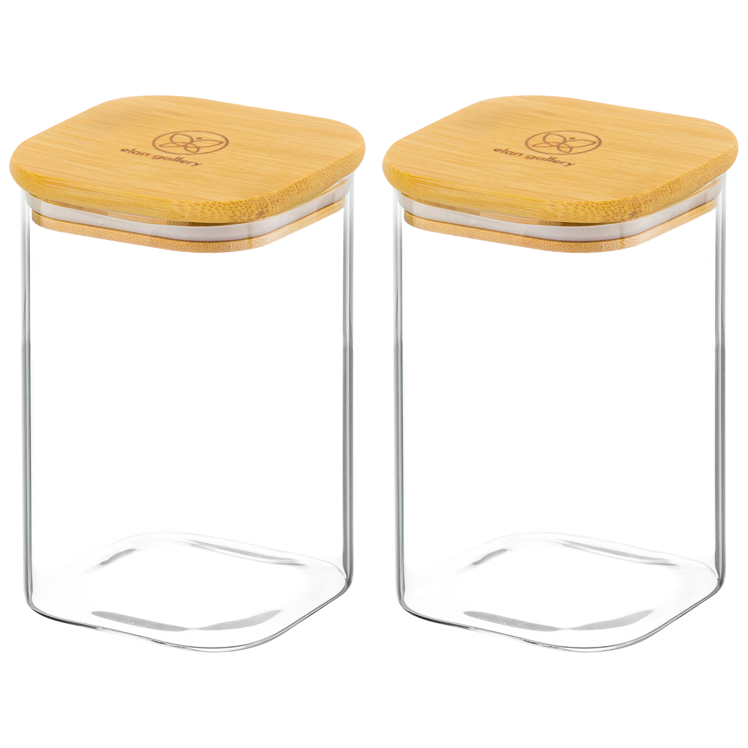 БЫЛО 1126 руб! Набор 2 банок д/хранения 1,1 л 10*10*15,5 см