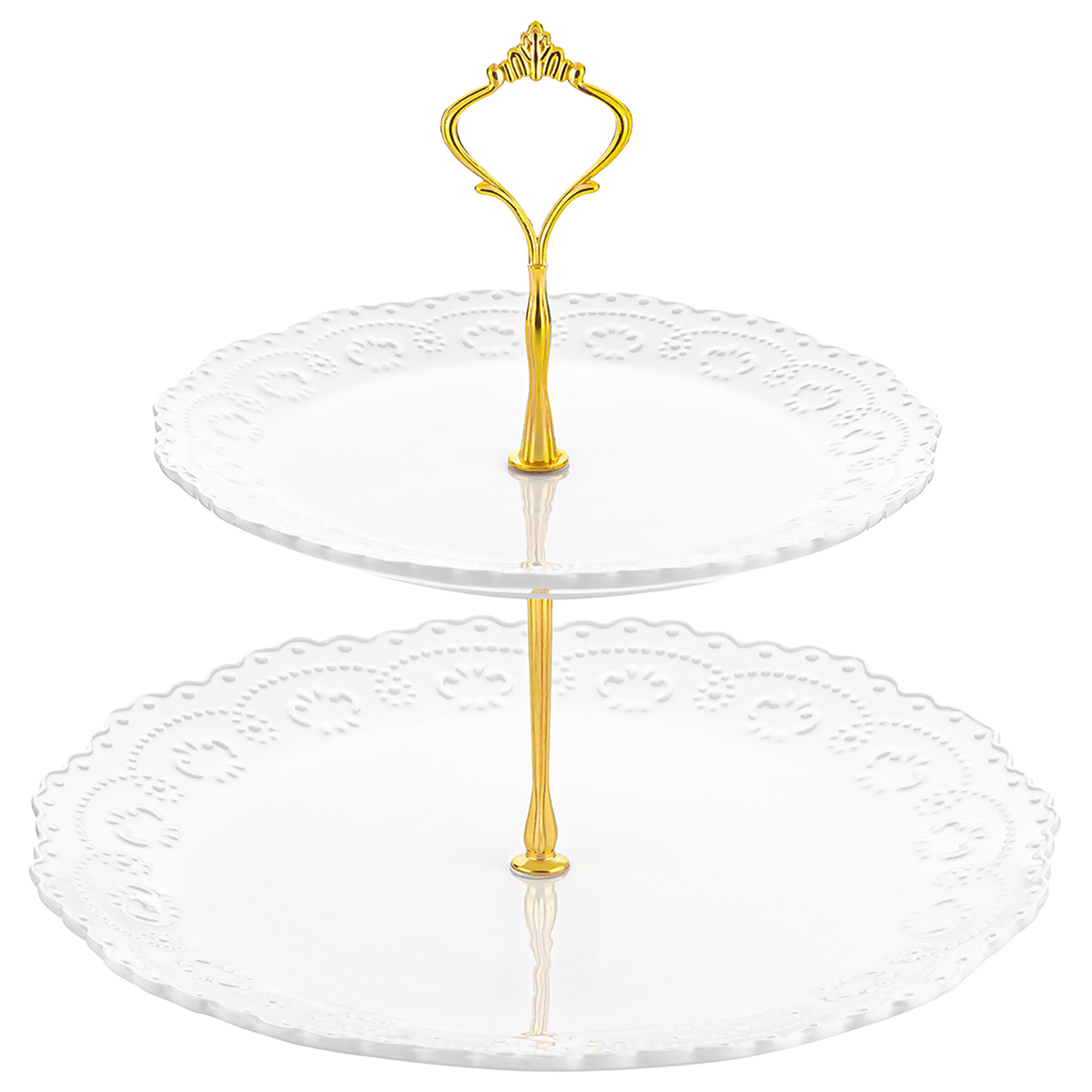 БЫЛО 1446 руб! Блюдо-этажерка 2-х ярусная 28*28*25 см