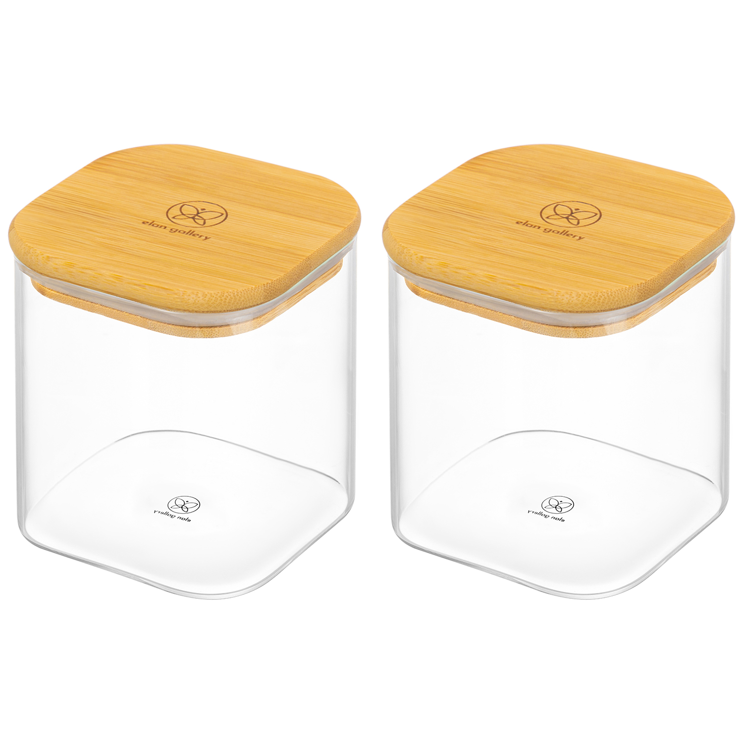 БЫЛО 1061 руб! Набор 2 банок д/хранения 800 мл 10*10*11,5 см