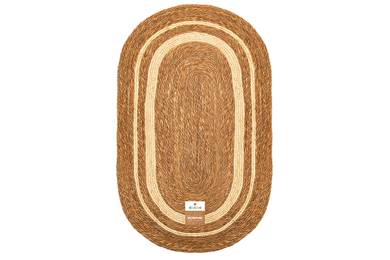 Коврик плетеный 120*75*0,7 см, овальный. водный гиацинт