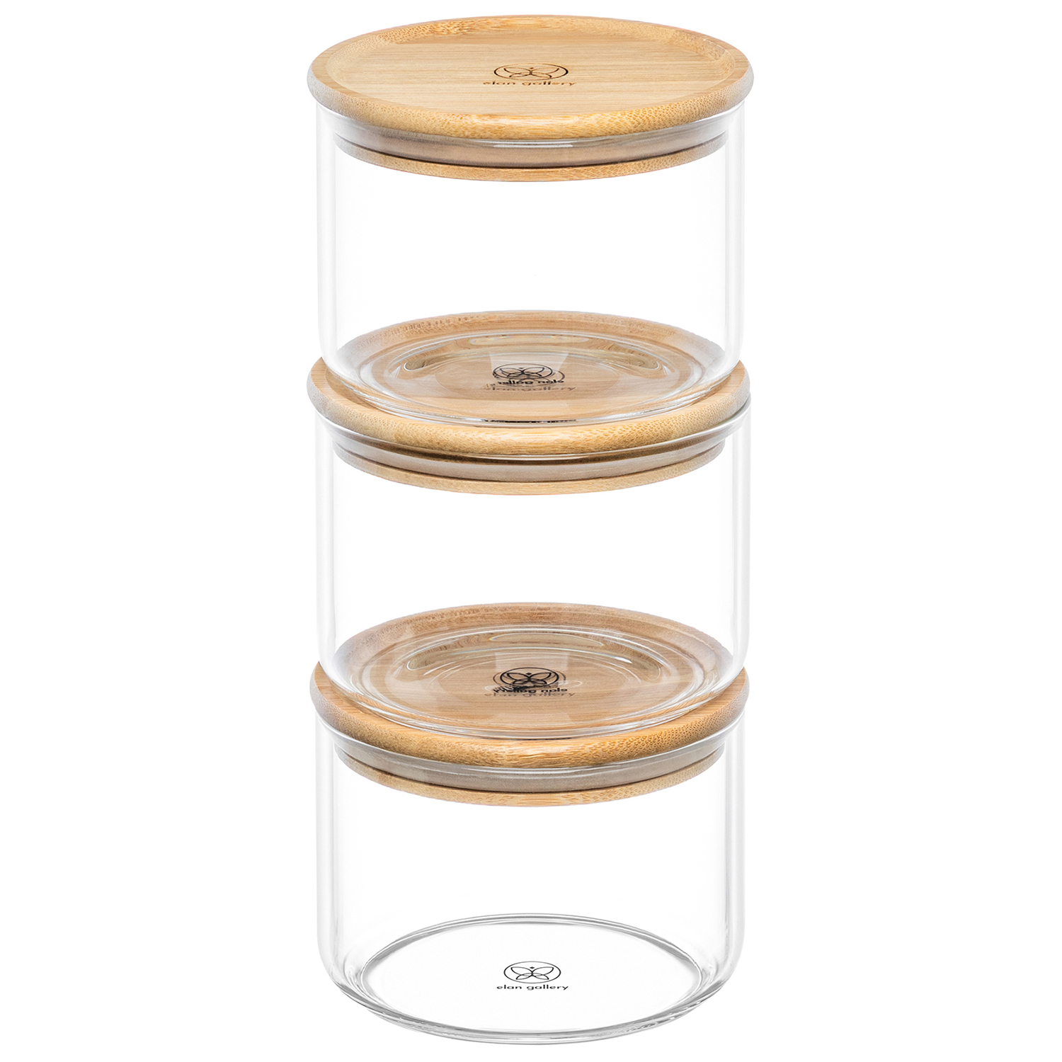 БЫЛО 682 руб! Набор 3 банок д/хранения 500 мл 11*11*8,5 см