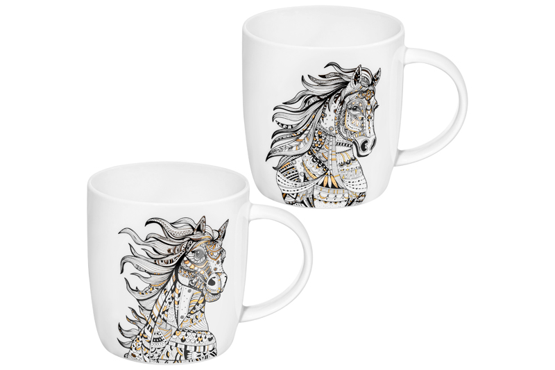 Набор 2 кружек 380 мл 12,5*9*9,3 см