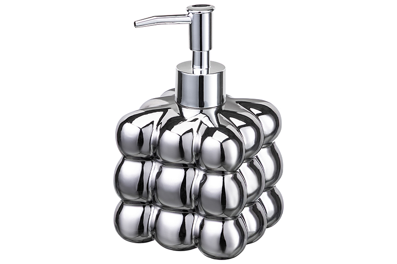 Диспенсер 400 мл 9*9*15,4 см, металлик