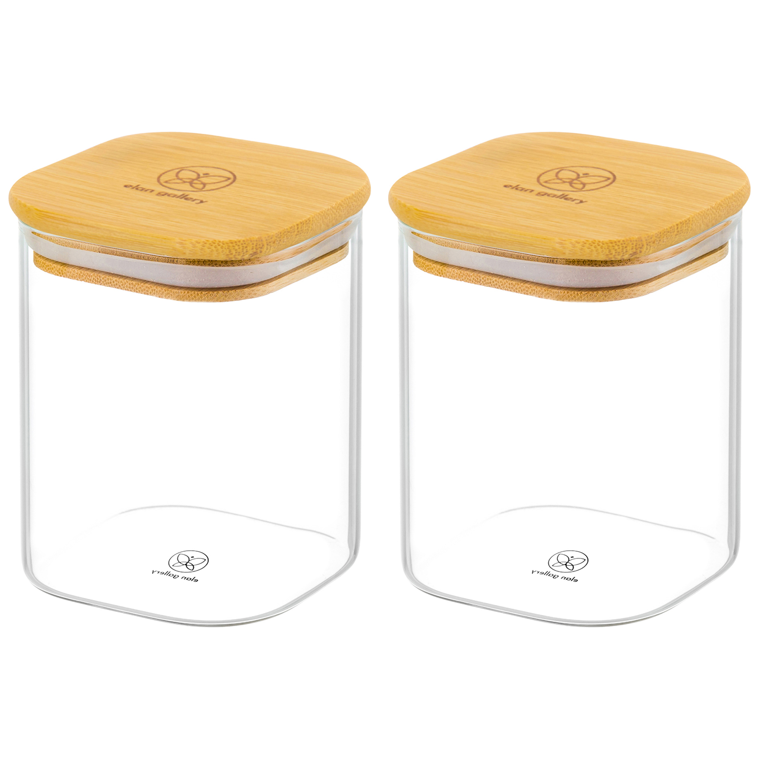 БЫЛО 820 руб! Набор 2 банок д/хранения 450 мл 8*8*11 см