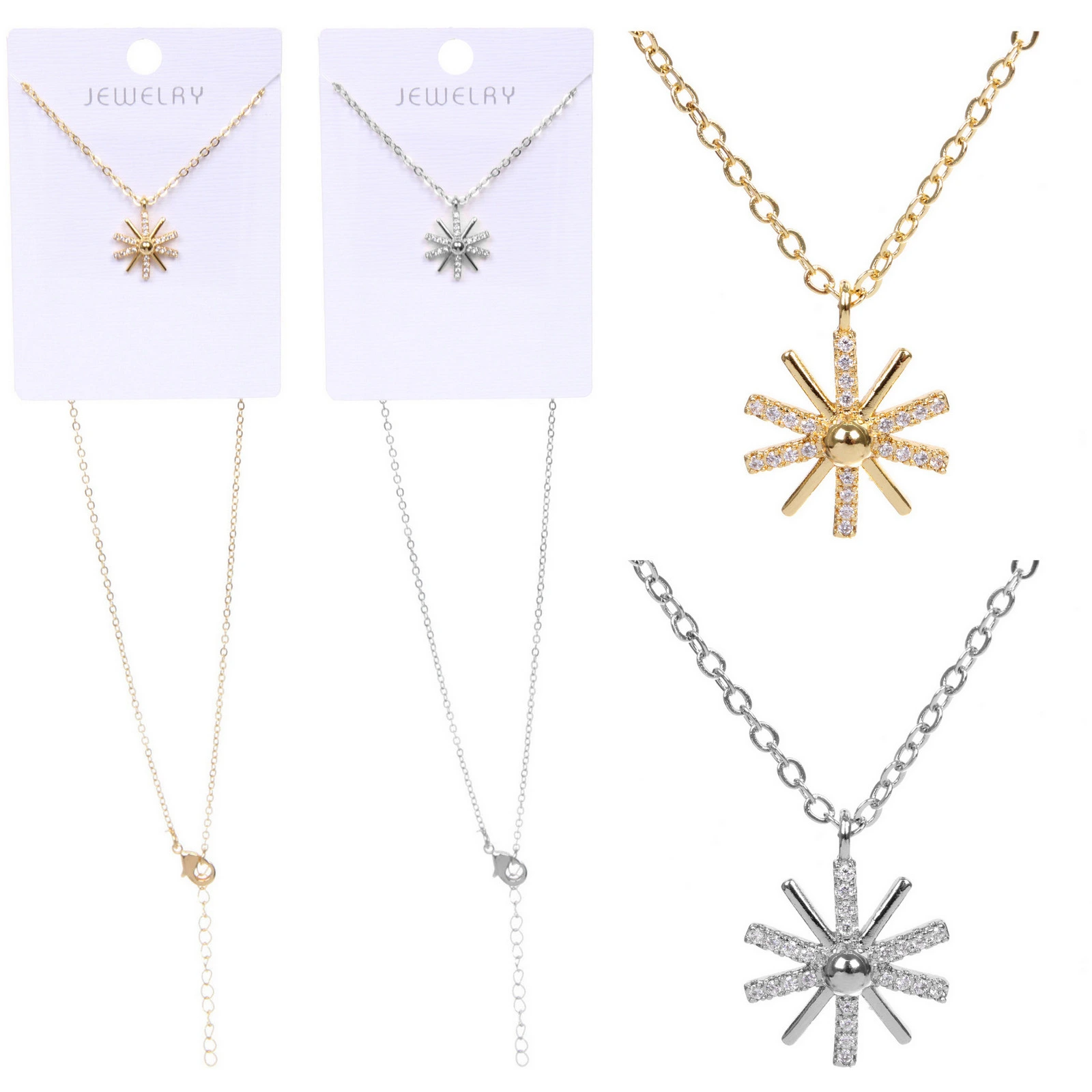 Подвеска из гиппоалергенного сплава со стразами