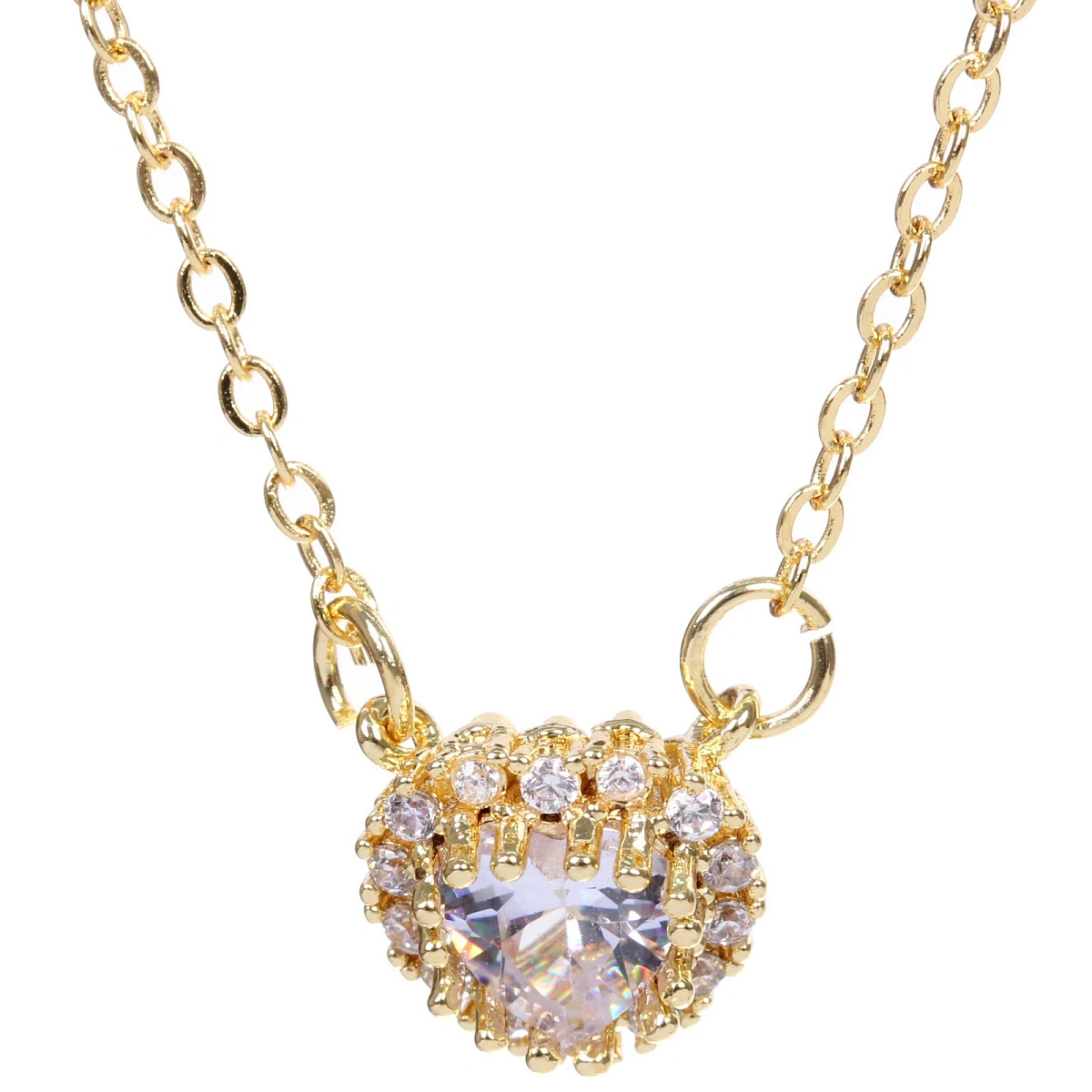 Подвеска из гиппоалергенного сплава со стразами