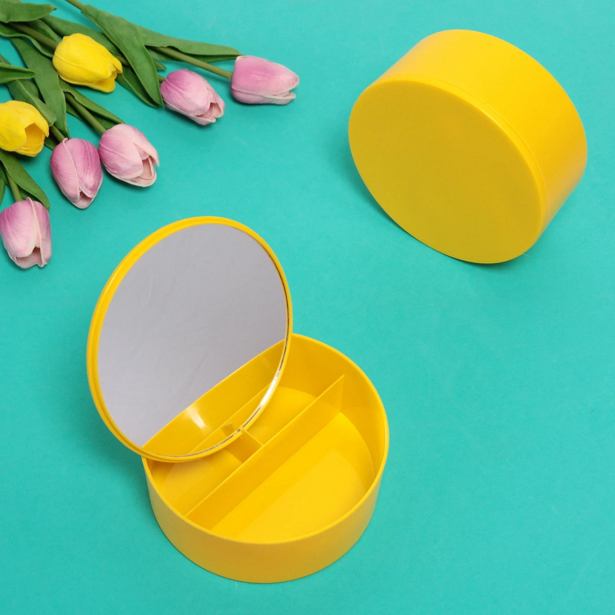 Зеркало настольное с органайзером для косметики