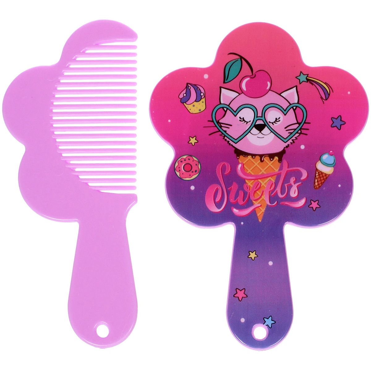 Расческа с зеркалом в наборе детские