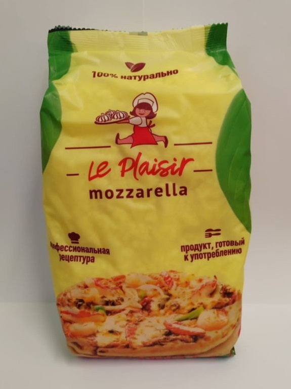 Моцарелла для пиццы тертый сыр Le Plasir 1кг м.д.ж. 40%