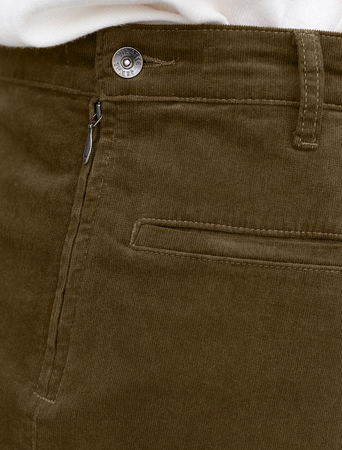 Юбка из эластичного микро-вельвета D26.200 хаки