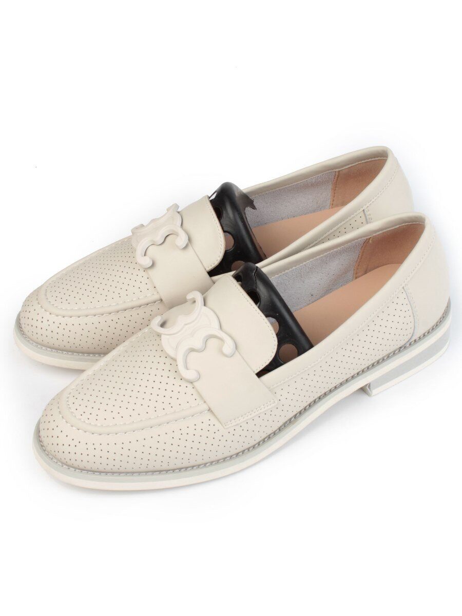 06-PDJ72-1 LT. BEIGE Туфли женские (натуральная кожа)