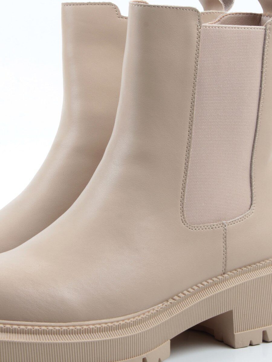 04-PAT160-2Z BEIGE Ботинки зимние женские (натуральная кожа, 100% шерсть)