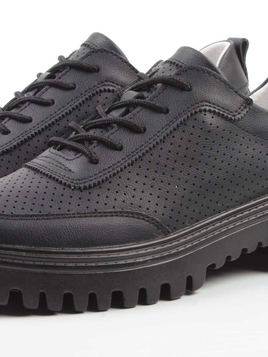 03-YH329-3 BLACK Полуботинки женские (натуральная кожа)