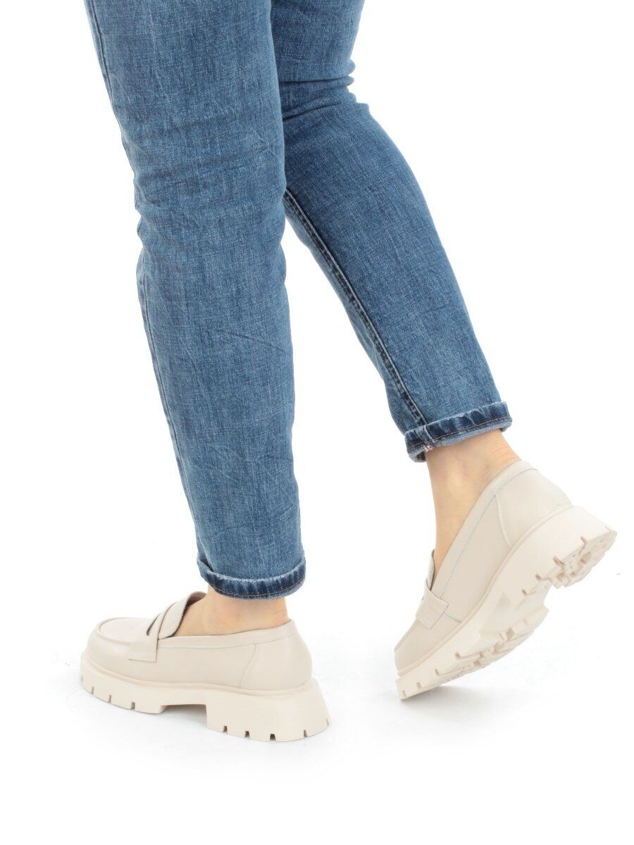 03-5920-2 BEIGE Лоферы женские (натуральная кожа)