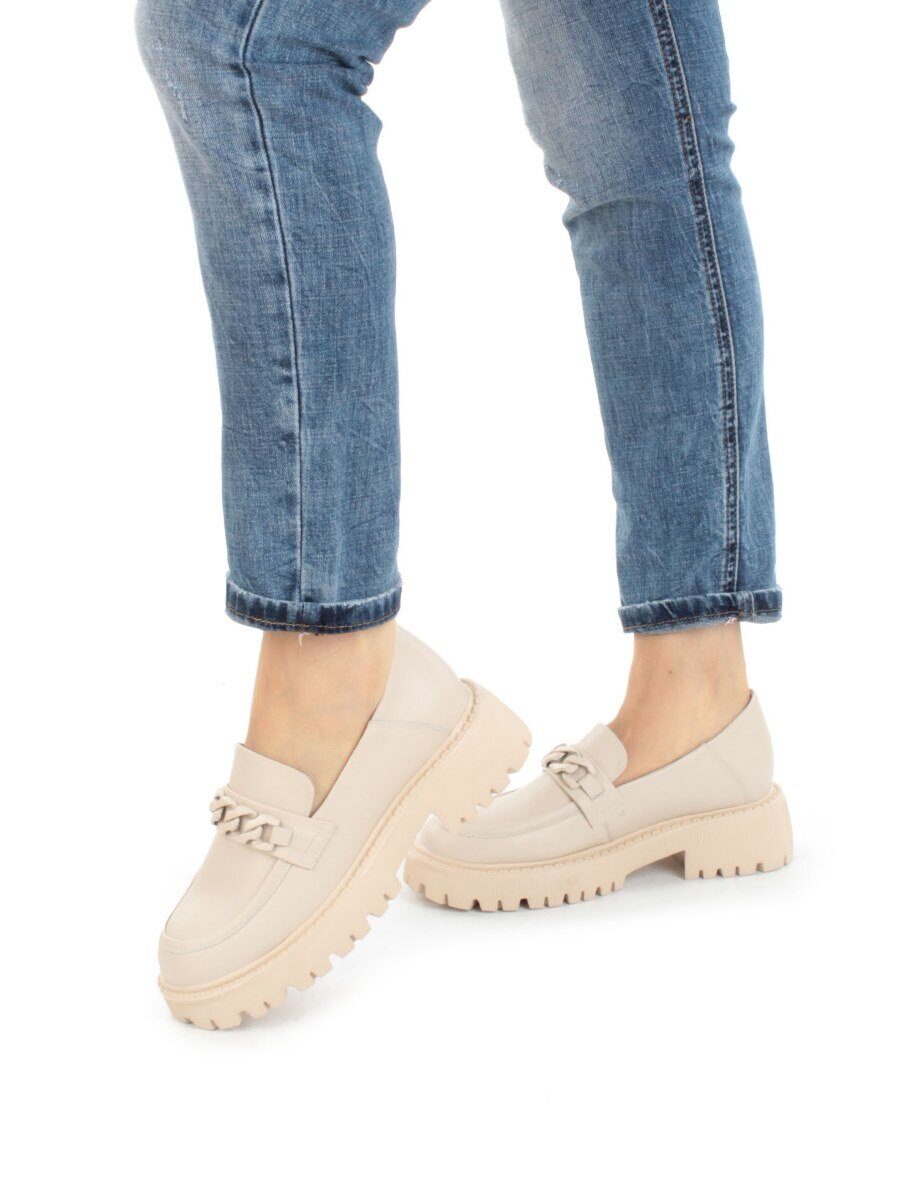 03-5926-2 BEIGE Лоферы женские (натуральная кожа)