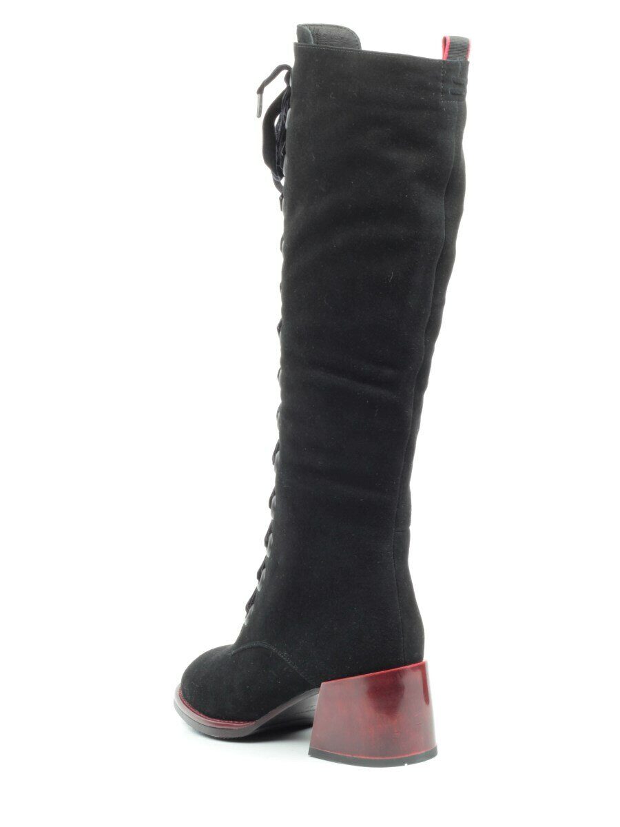 02-XR194-1 BLACK Сапоги женские (натуральная замша, натуральный мех (евромех))