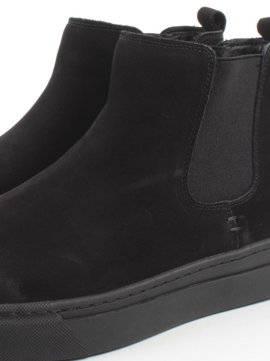 05-X30311A-1 BLACK Ботинки демисезонные мужские (натуральная кожа, байка)