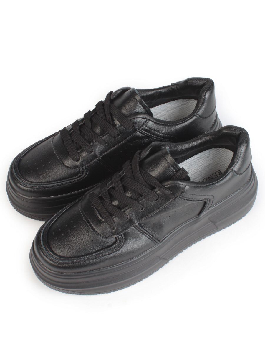 05-P8203-2 BLACK Кроссовки женские (натуральная кожа)