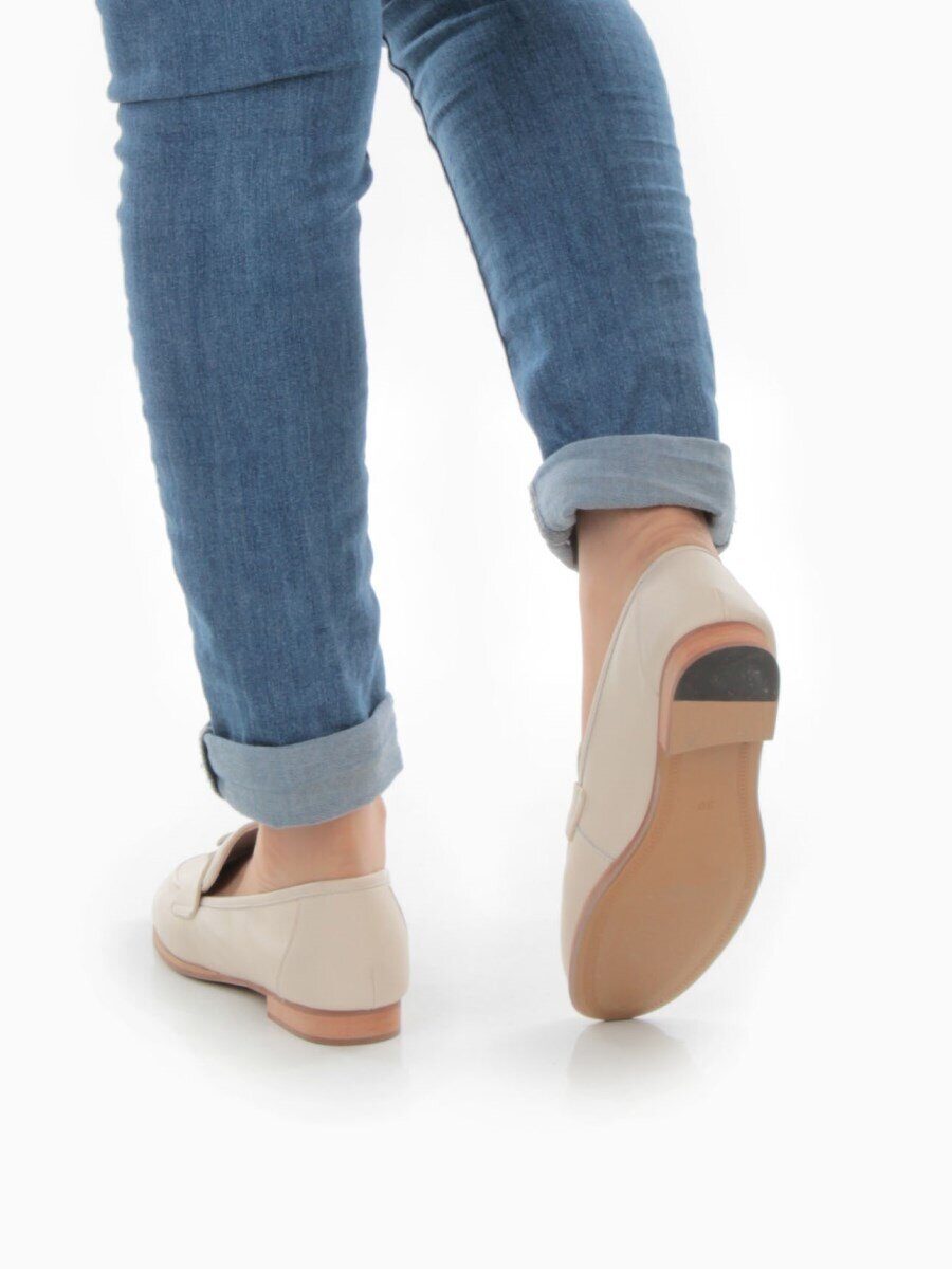 06-PDJ70-2 BEIGE Туфли женские (натуральная кожа)