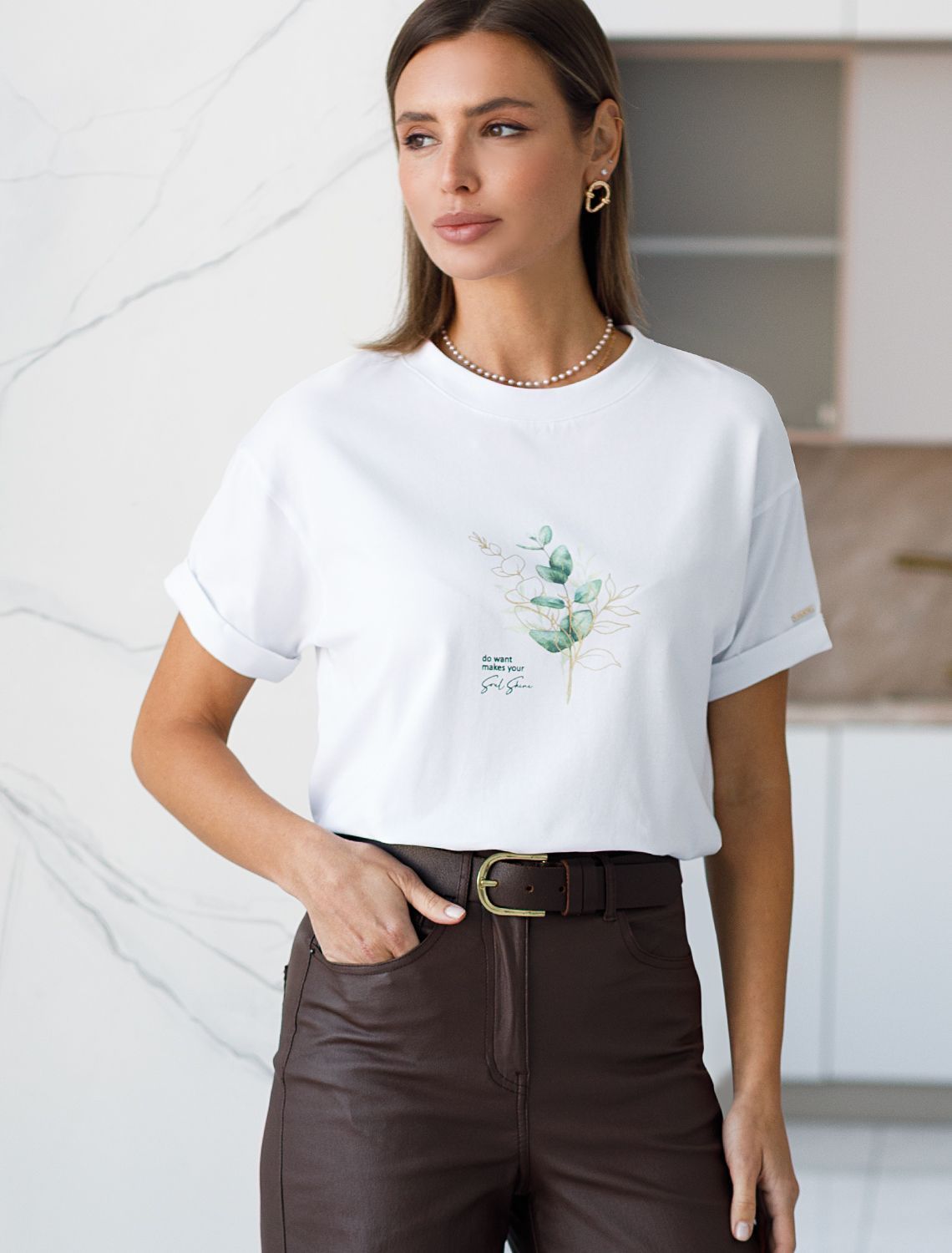 Футболка из премиального хлопка с авторским принтом