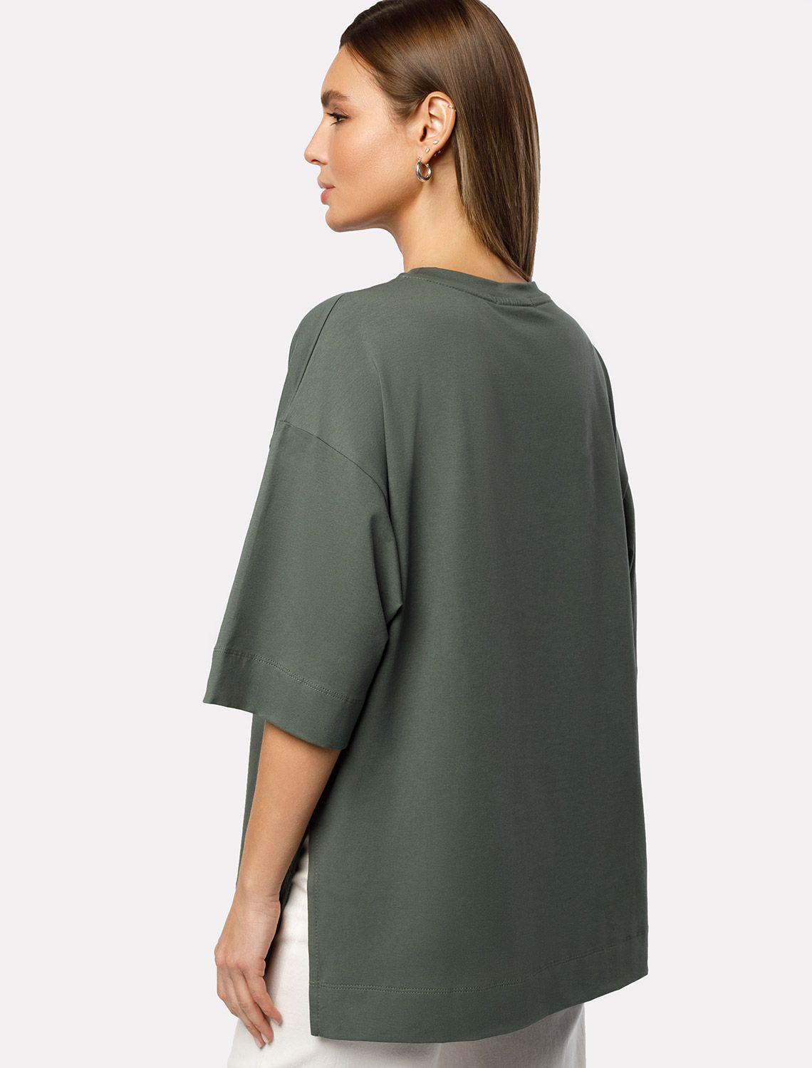 Футболка свободного кроя с авторским принтом