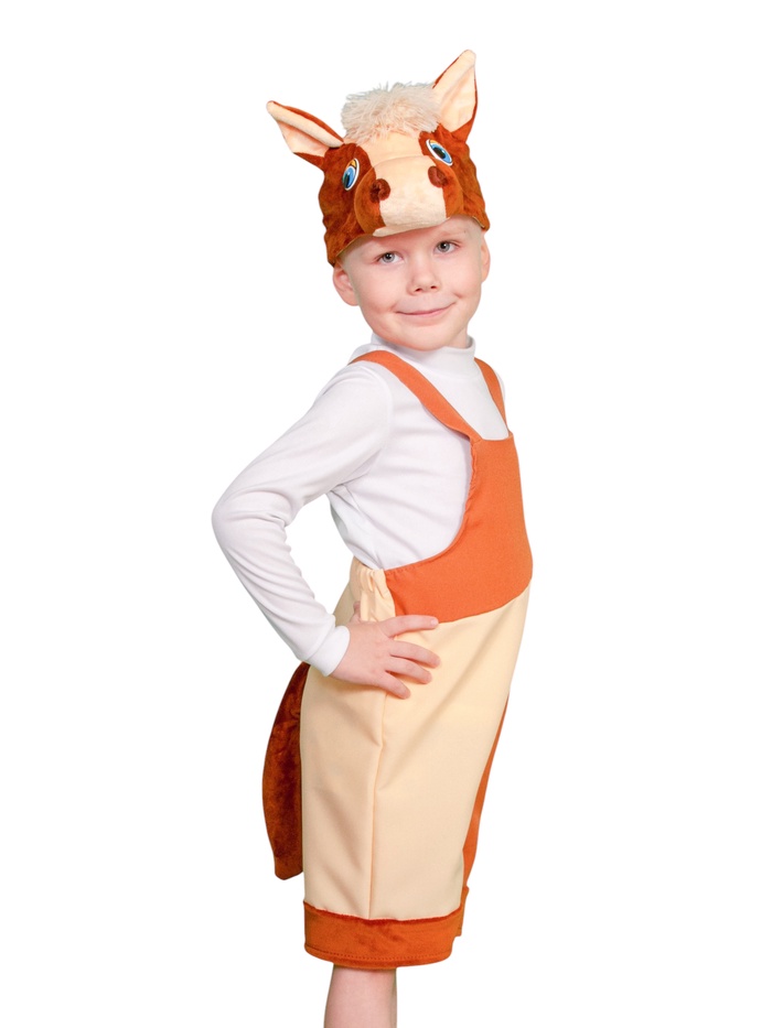 Карнавальный костюм «Коник»: полукомбинезон, шапочка, 3-6 лет, рост 98-116 см