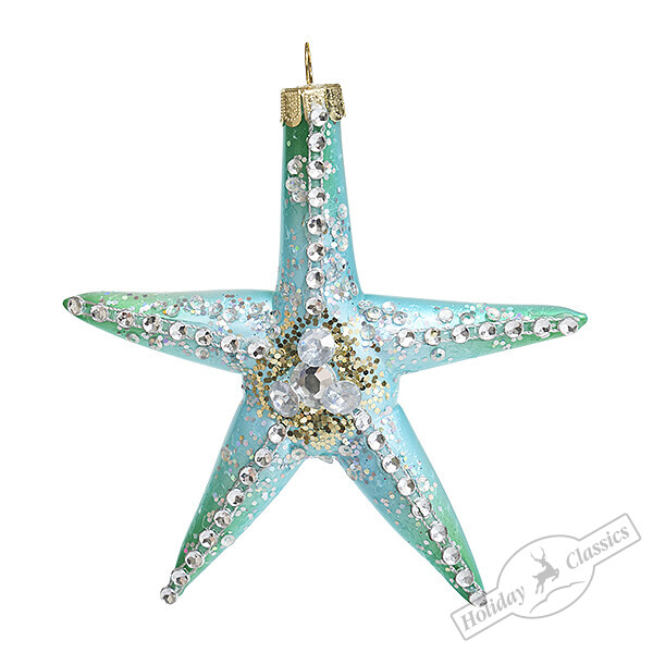 Морская звезда Линкия голубая (стекло) 10х2х11,5 см
