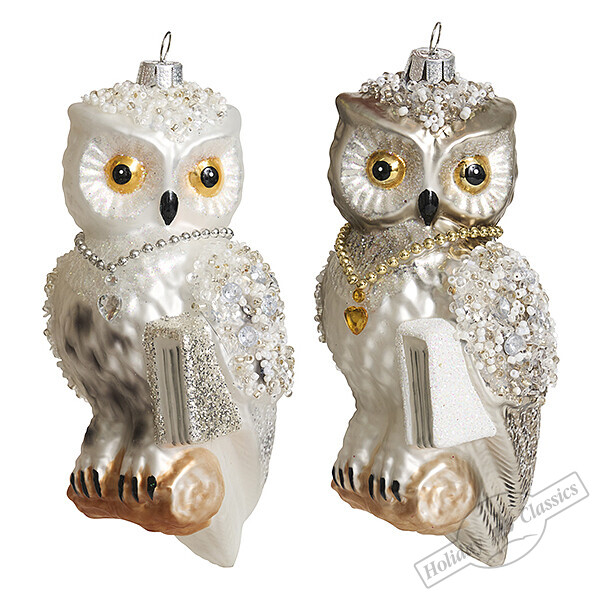 Сова в библиотеке асс. из 2-х (стекло) 7,5х5х16 см