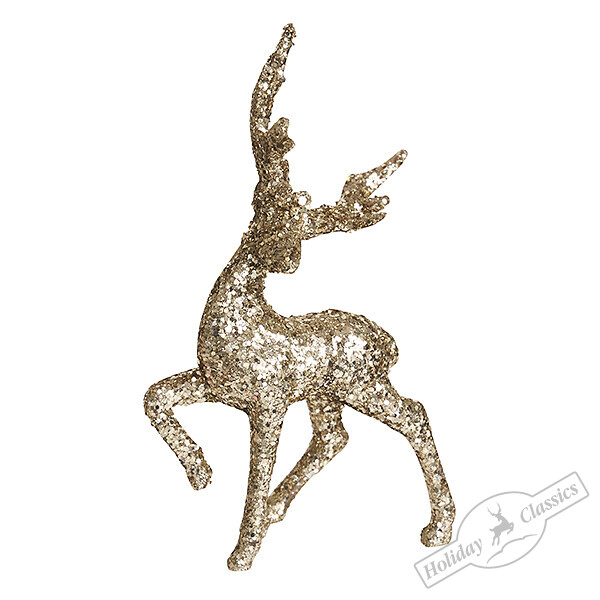 Олень искристый шампань (стекло) 8х3х14 см