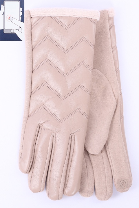 Перчатки жен. LuMeiJia F-3 иск.кожа/сенсор