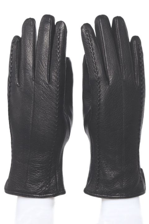 Перчатки жен. LuMeiJia A-2 нат.кожа/плюш