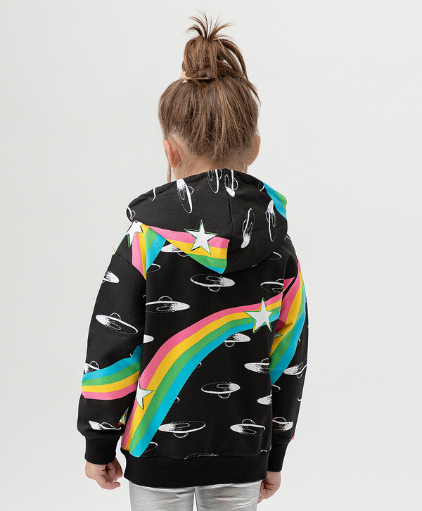 825 р. 1650 р. Толстовка на молнии с капюшоном и карманами черная Button Blue