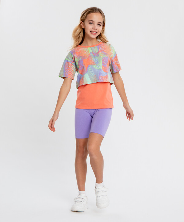 640 р.  800 р.  Велосипедки фиолетовые для девочки Button Blue