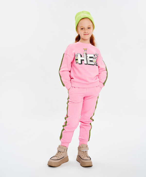 936 р.  1170 р.  Брюки с лампасами розовые Button Blue