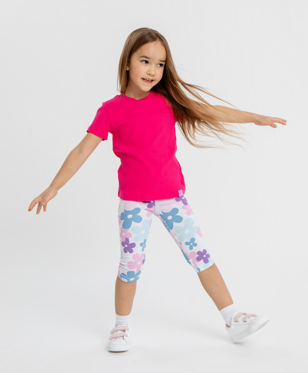 520 р.  650 р.  Велосипедки с принтом для девочки Button Blue