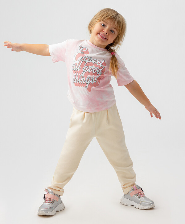 1000 р.  1250 р.  Брюки трикотажные молочного цвета Button Blue