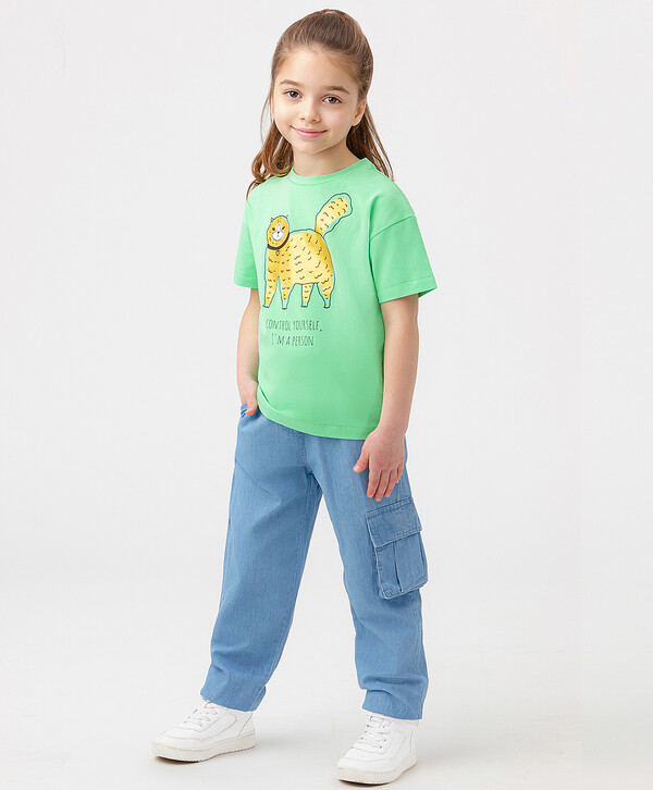 1120 р.  1400 р.  Джоггеры джинсовые голубые Button Blue