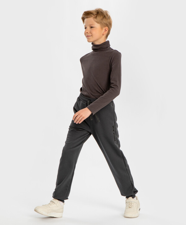 1000 р.  1250 р.  Джоггеры с поясом на резинке серые детские Button Blue